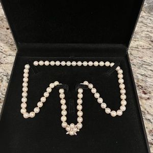 Vintage Honora Pearl Necklace, 14K Diamond Clasp Appraised Value 1290 - 2200 USD